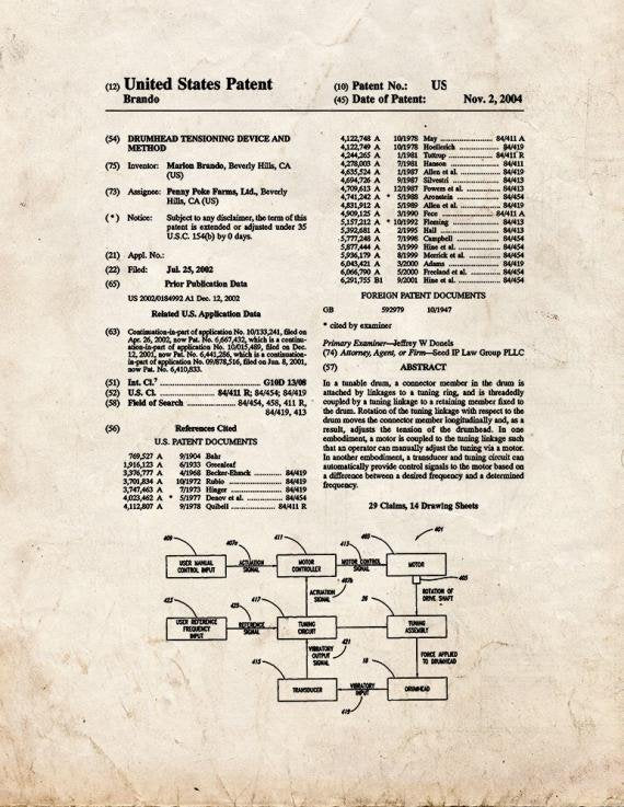 Patent Blueprint 5850 1 12 A4 Photo Print