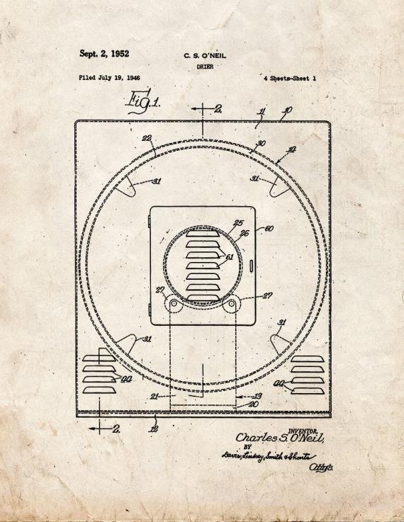 Patent Blueprint 5859 1 12 A4 Photo Print