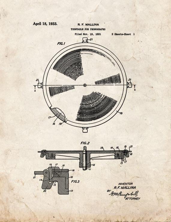 Patent Blueprint 5870 1 12 A4 Photo Print