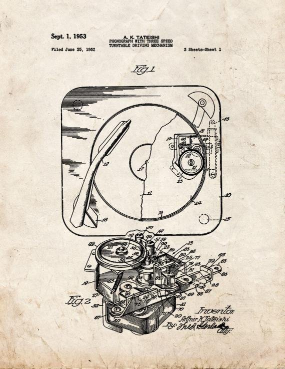 Patent Blueprint 5872 1 12 A4 Photo Print