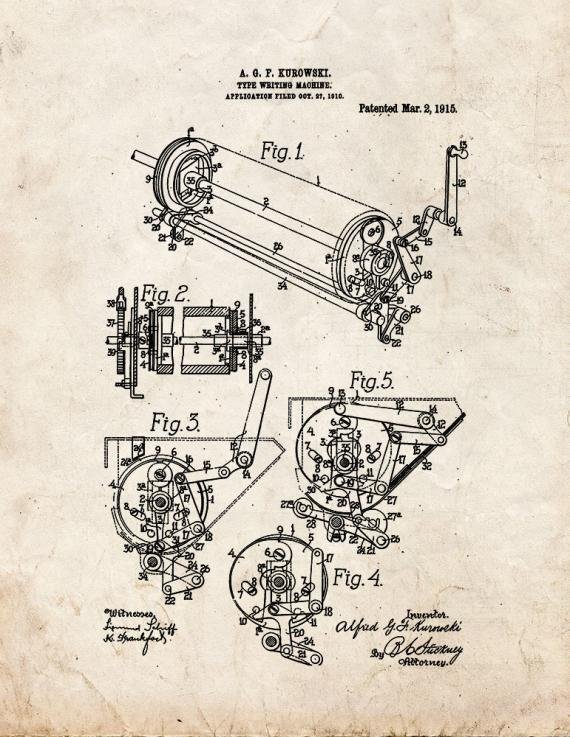 Patent Blueprint 5873 1 12 A4 Photo Print