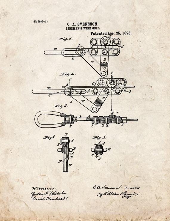 Patent Blueprint 5881 1 12 A4 Photo Print