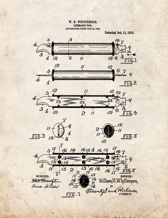 Patent Blueprint 5885 1 12 A4 Photo Print