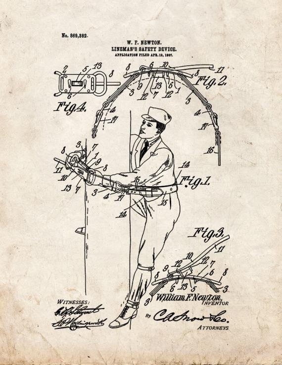 Patent Blueprint 5886 1 12 A4 Photo Print