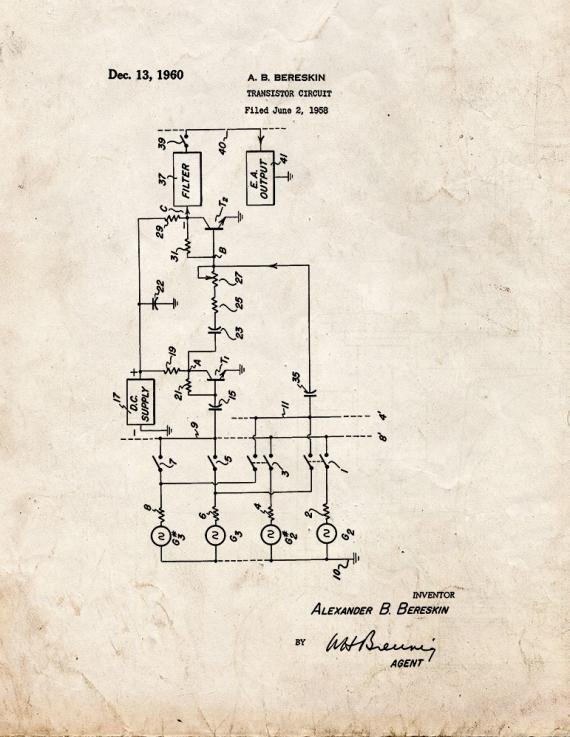 Patent Blueprint 5895 1 12 A4 Photo Print