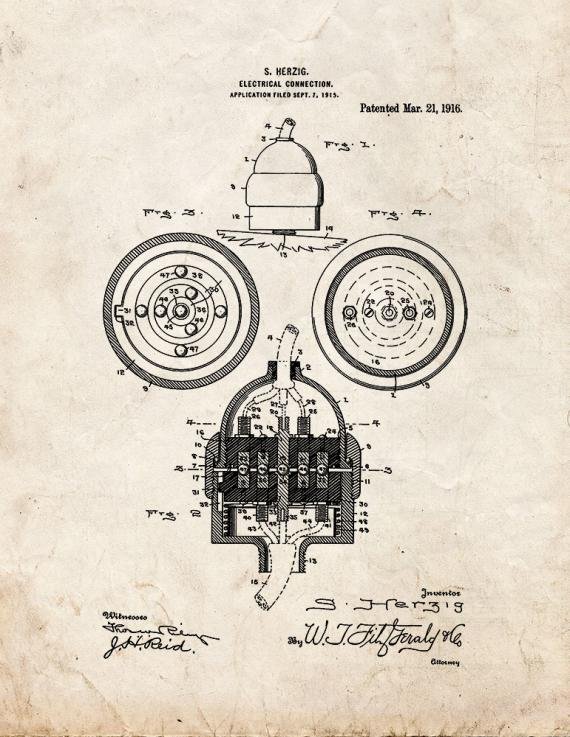 Patent Blueprint 5896 1 12 A4 Photo Print