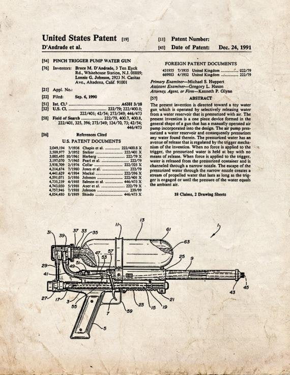 Patent Blueprint 590 1 12 A4 Photo Print