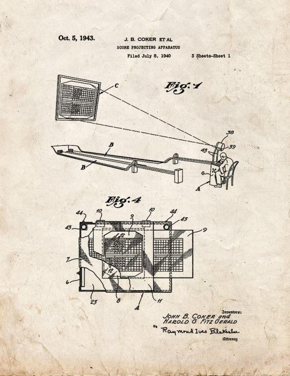 Patent Blueprint 5936 1 12 A4 Photo Print