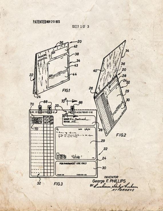Patent Blueprint 5947 2 12 A4 Photo Print
