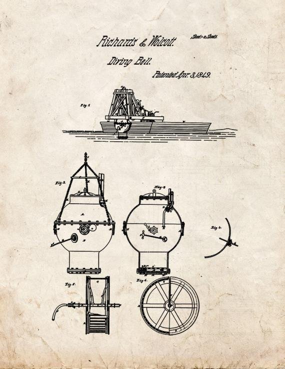 Patent Blueprint 5949 1 12 A4 Photo Print