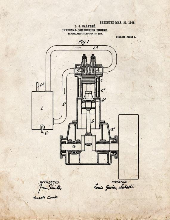 Patent Blueprint 5966 1 12 A4 Photo Print