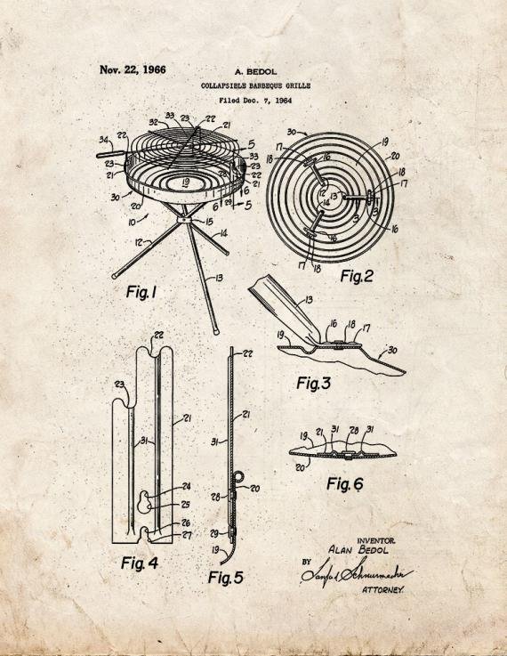 Patent Blueprint 5969 1 12 A4 Photo Print
