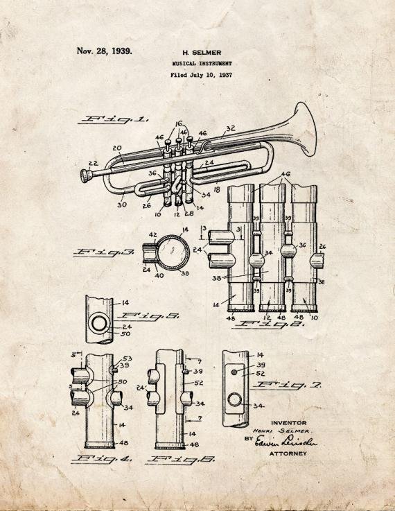 Patent Blueprint 60 1 12 A4 Photo Print