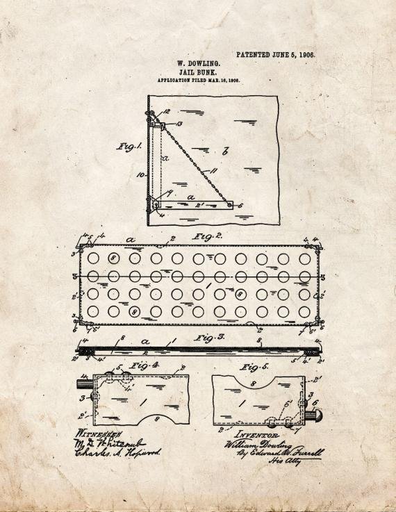 Patent Blueprint 6014 1 12 A4 Photo Print