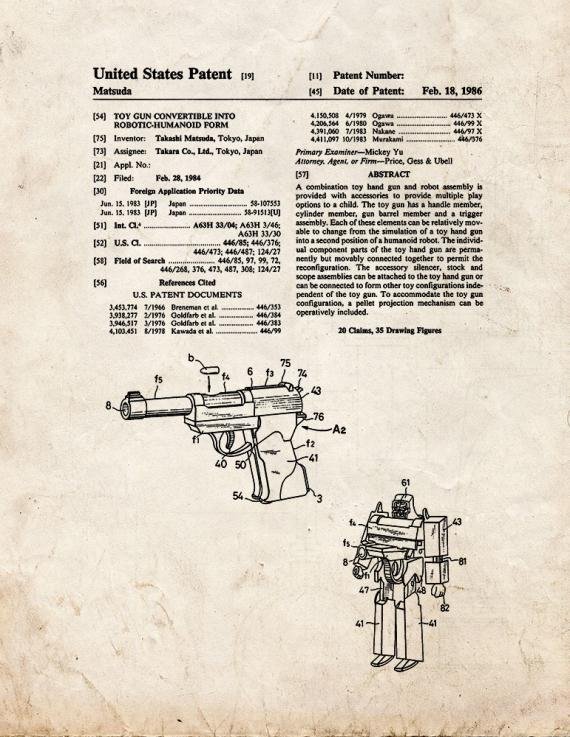 Patent Blueprint 604 1 12 A4 Photo Print
