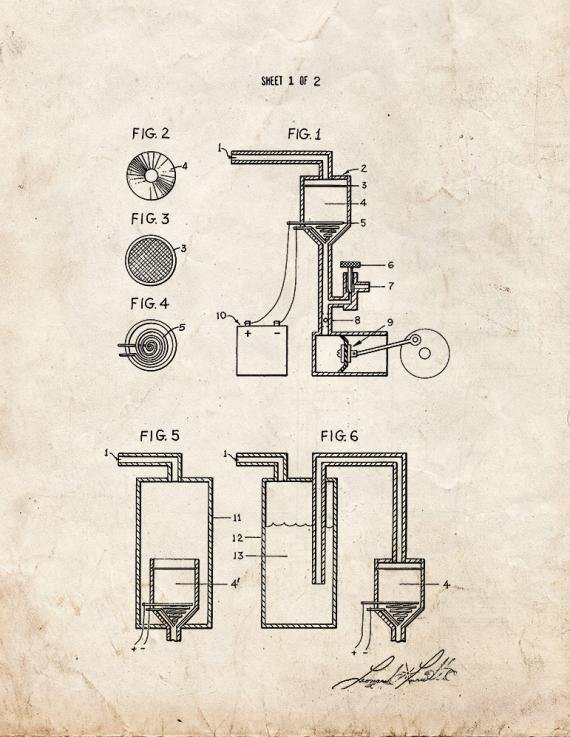 Patent Blueprint 610 2 12 A4 Photo Print