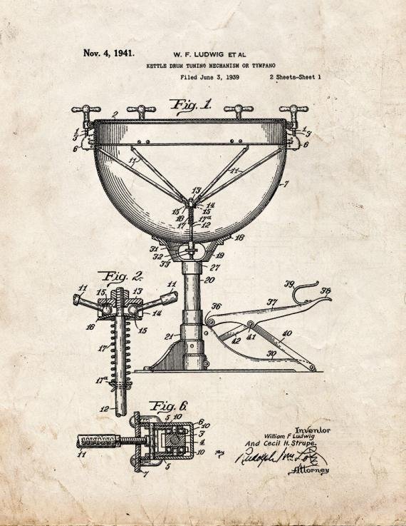 Patent Blueprint 62 1 12 A4 Photo Print