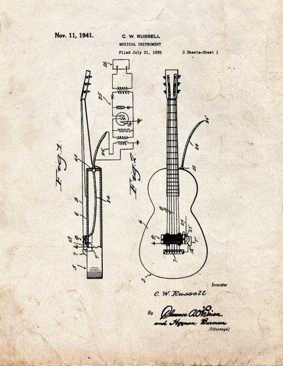 Patent Blueprint 63 1 12 A4 Photo Print