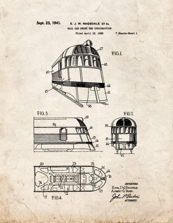 Patent Blueprint 647 1 12 A4 Photo Print