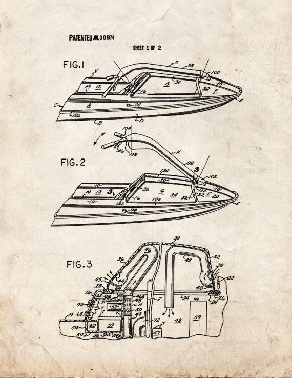 Patent Blueprint 666 2 12 A4 Photo Print
