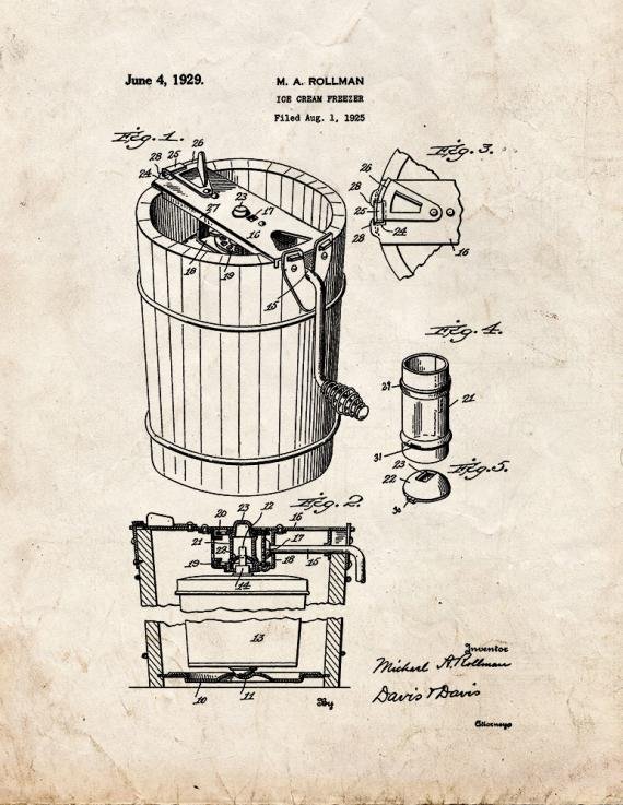 Patent Blueprint 693 1 12 A4 Photo Print