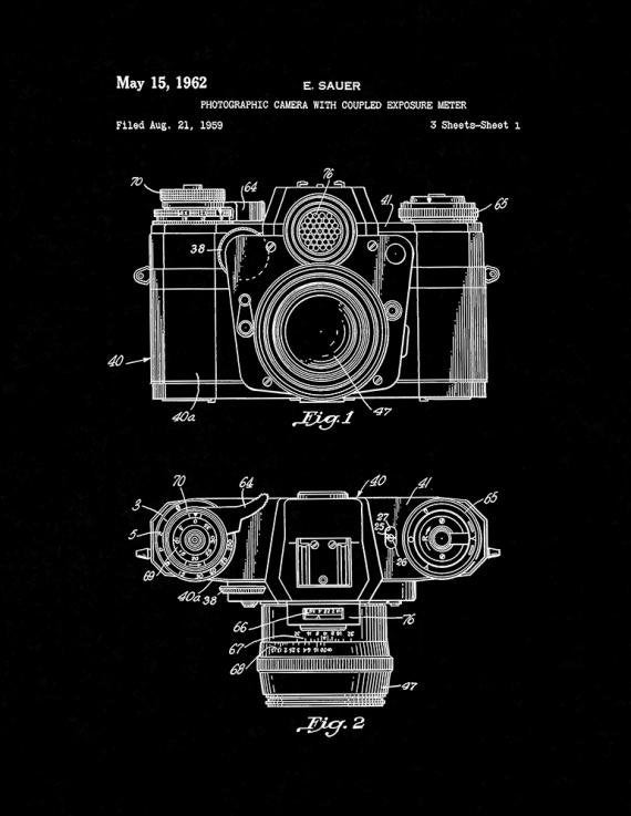 Patent Blueprint 695 1 12 80 paper blk A4 Photo Print