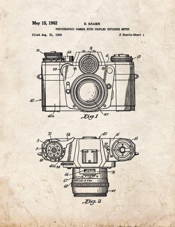 Patent Blueprint 695 1 12 A4 Photo Print