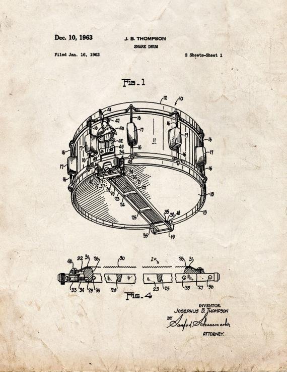 Patent Blueprint 71 1 12 A4 Photo Print