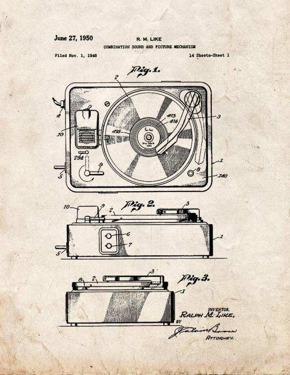 Patent Blueprint 723 1 12 A4 Photo Print