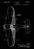 Patent Blueprint 74 Plane black A4 Photo Print