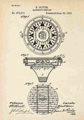 Patent Blueprint 75 Compass A4 Photo Print
