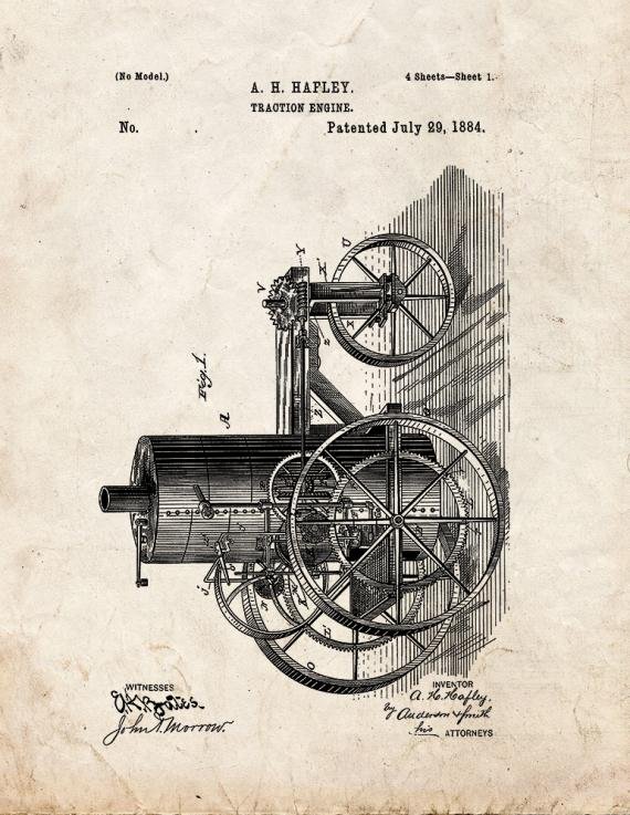 Patent Blueprint 764 1 12 A4 Photo Print