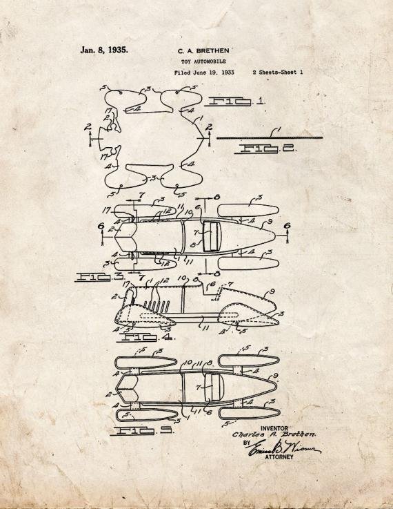 Patent Blueprint 817 1 12 A4 Photo Print