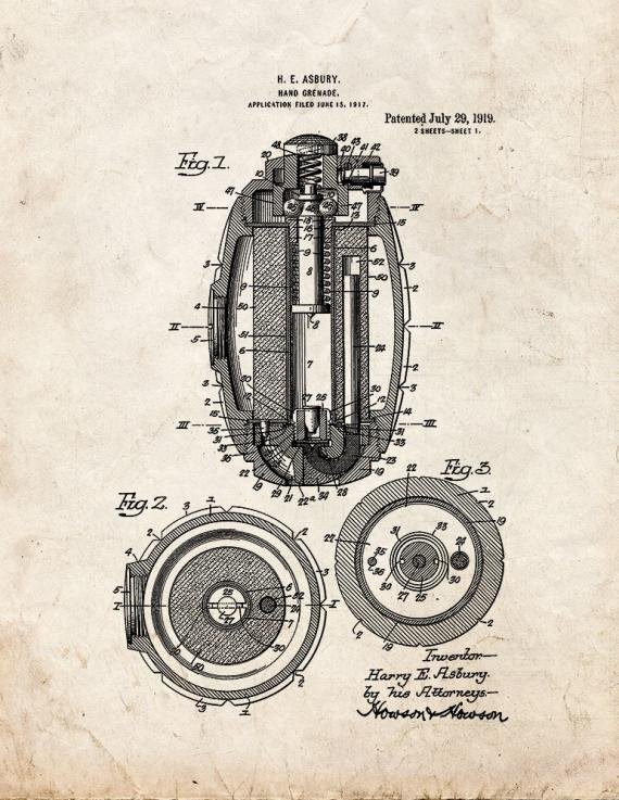 Patent Blueprint 831 1 12 A4 Photo Print