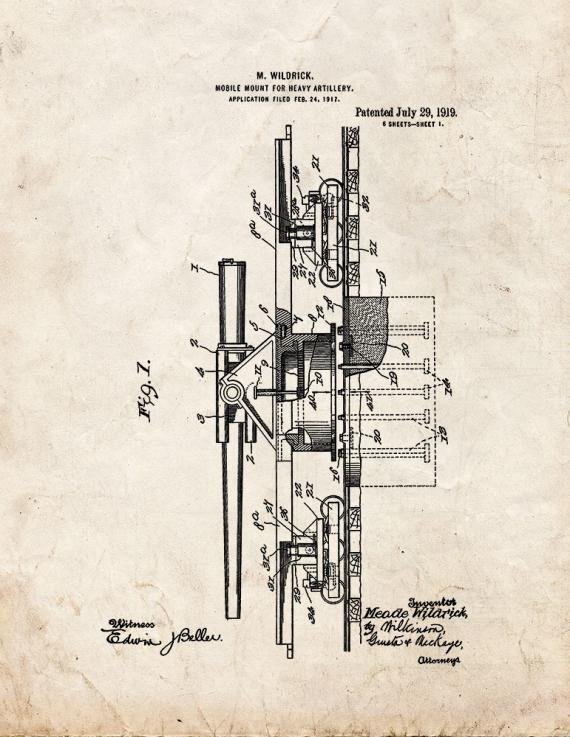 Patent Blueprint 834 1 12 A4 Photo Print
