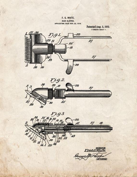Patent Blueprint 837 1 12 A4 Photo Print