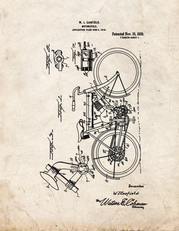 Patent Blueprint 843 1 12 A4 Photo Print