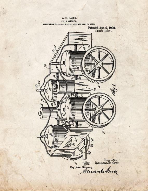Patent Blueprint 844 1 12 A4 Photo Print