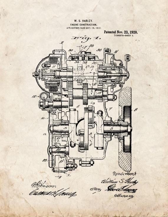 Patent Blueprint 847 1 12 A4 Photo Print