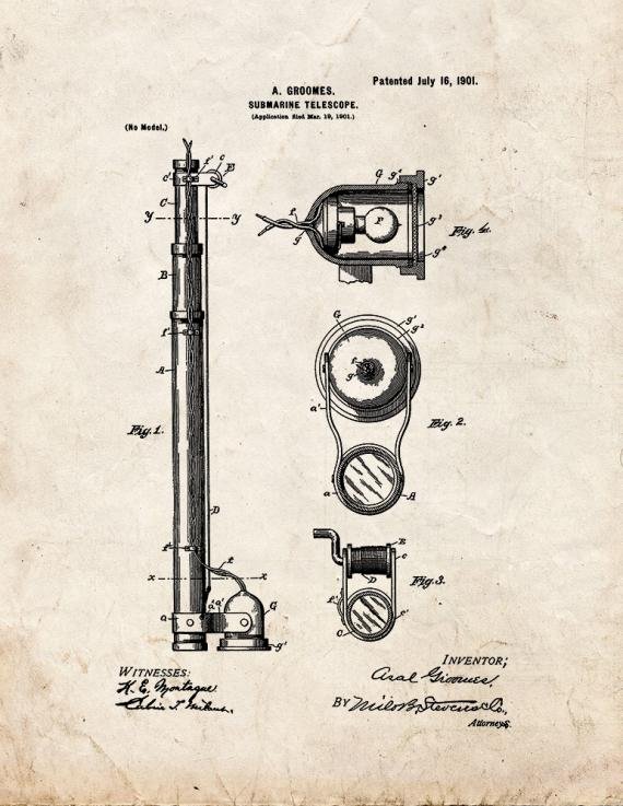 Patent Blueprint 848 1 12 A4 Photo Print