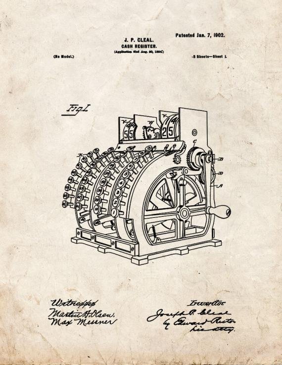 Patent Blueprint 849 1 12 A4 Photo Print
