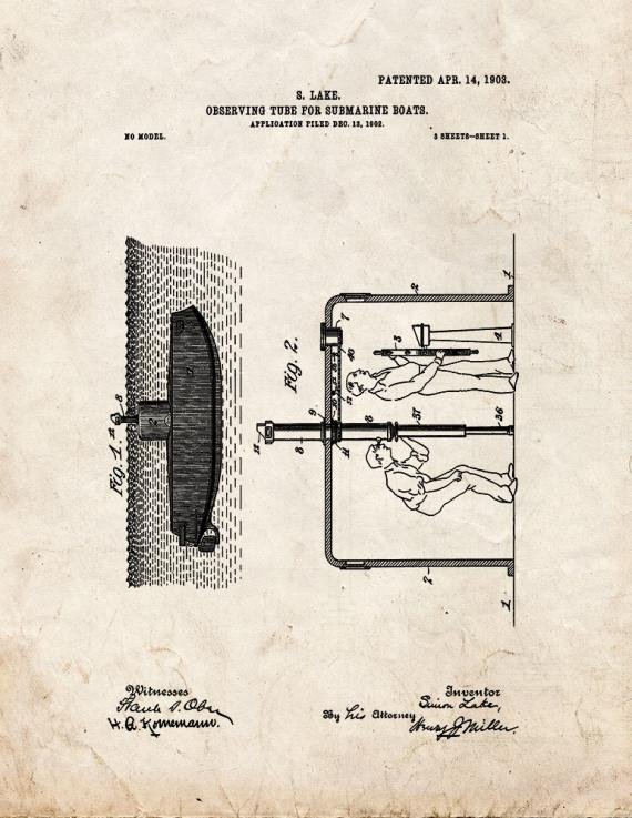 Patent Blueprint 854 1 12 A4 Photo Print
