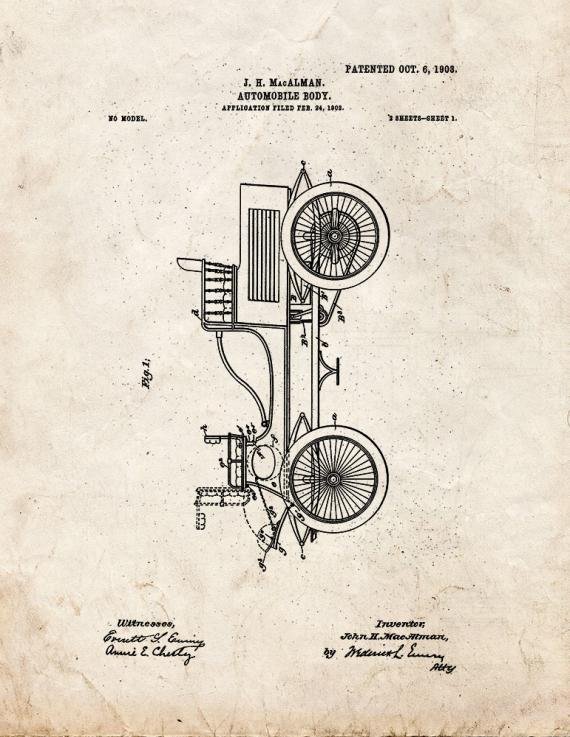 Patent Blueprint 867 1 12 A4 Photo Print