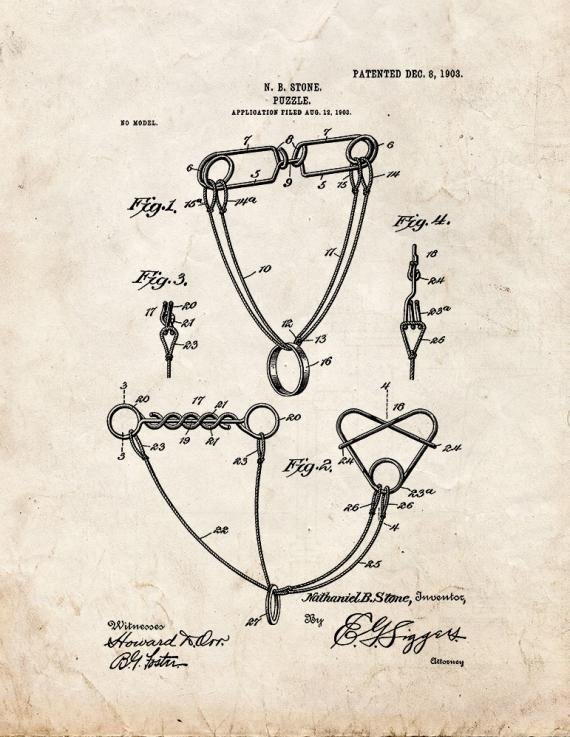Patent Blueprint 871 1 12 A4 Photo Print