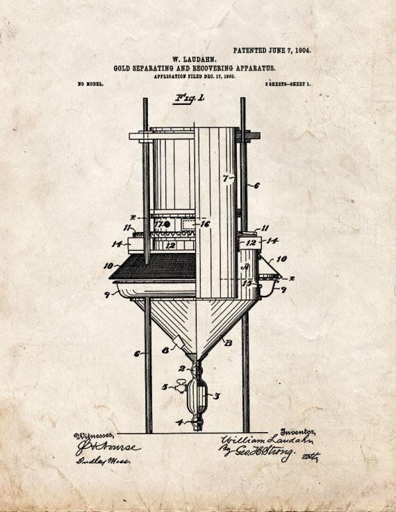 Patent Blueprint 877 1 12 A4 Photo Print