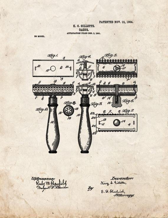 Patent Blueprint 878 1 12 A4 Photo Print