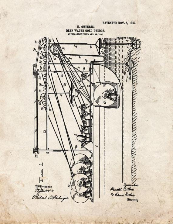 Patent Blueprint 885 1 12 A4 Photo Print