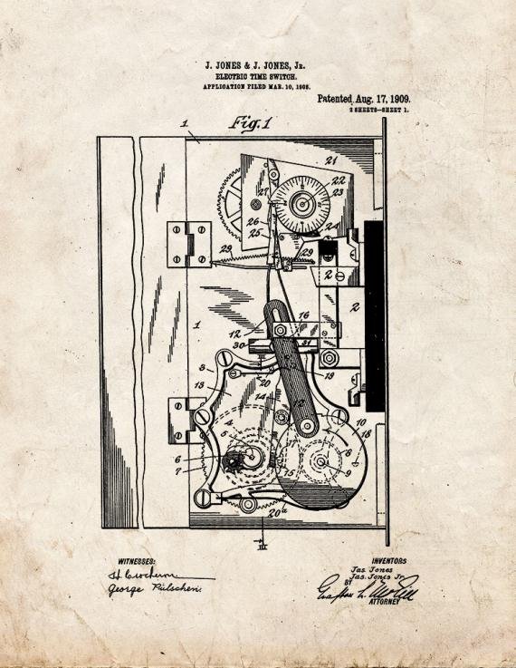 Patent Blueprint 891 1 12 A4 Photo Print