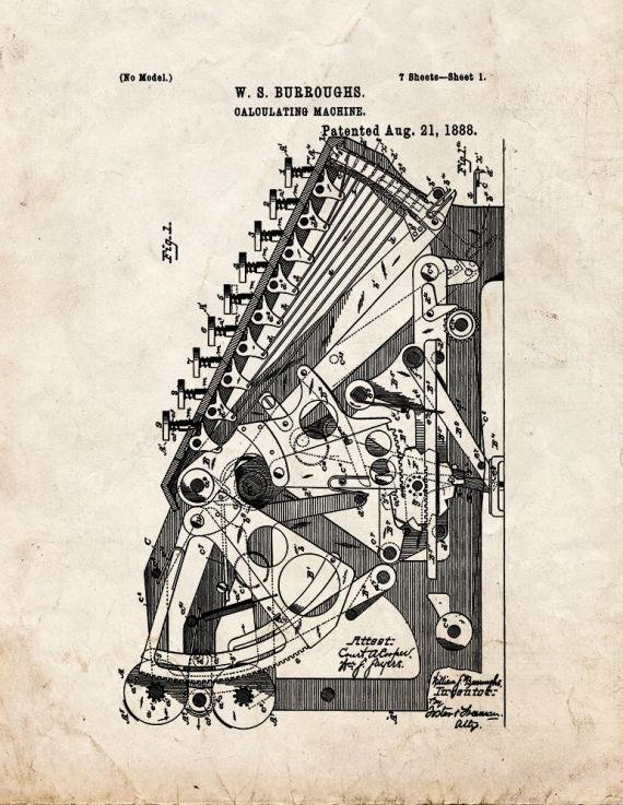 Patent Blueprint 899 1 12 A4 Photo Print
