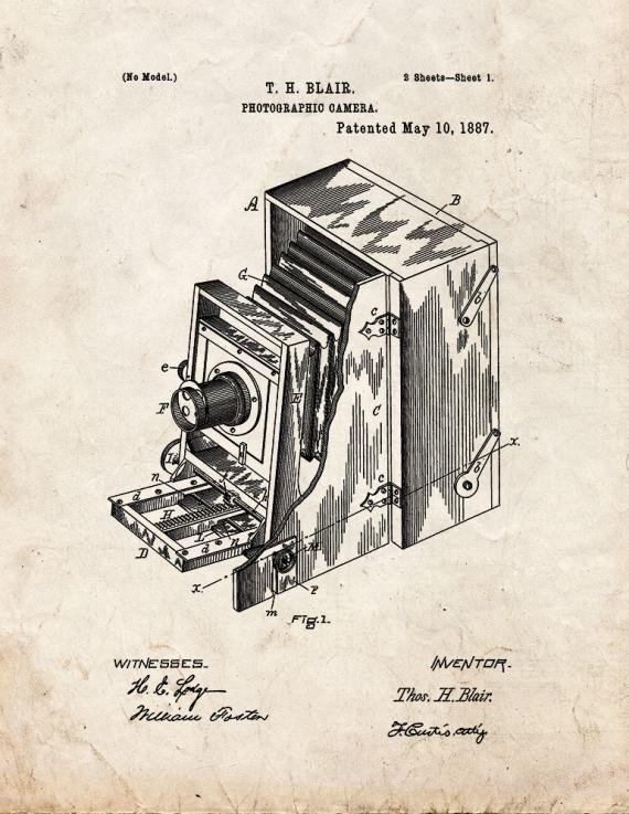 Patent Blueprint 918 1 12 A4 Photo Print